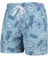 Men's Carolina Blue North Tar Heels Vintage-Like Floral Swim Trunks