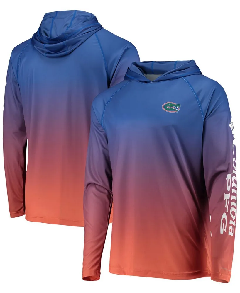 Columbia Men's Royal Florida Gators Terminal Tackle Omni-Shade Upf 50 Long  Sleeve Hooded T-shirt