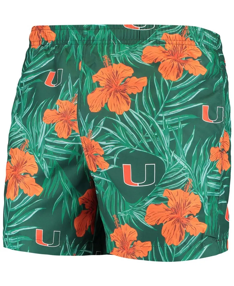 Men's Green Miami Hurricanes Swimming Trunks