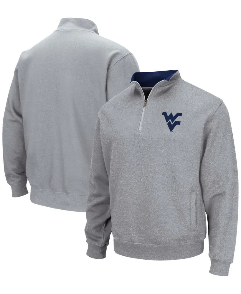 Men's Heathered Gray West Virginia Mountaineers Tortugas Team Logo Quarter-Zip Jacket