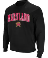 Colosseum Men's Maryland Terrapins Arch and Logo Crew Neck Sweatshirt