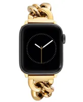 Anne Klein Women's Gold-Tone Alloy Chain Bracelet Compatible with 42/44/45/Ultra/Ultra 2 Apple Watch