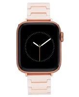 Anne Klein Women's Blush Ceramic Bracelet Compatible with 38/40/41mm Apple Watch