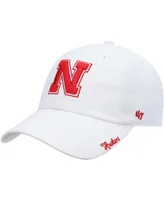 Women's White Nebraska Huskers Miata Clean Up Logo Adjustable Hat