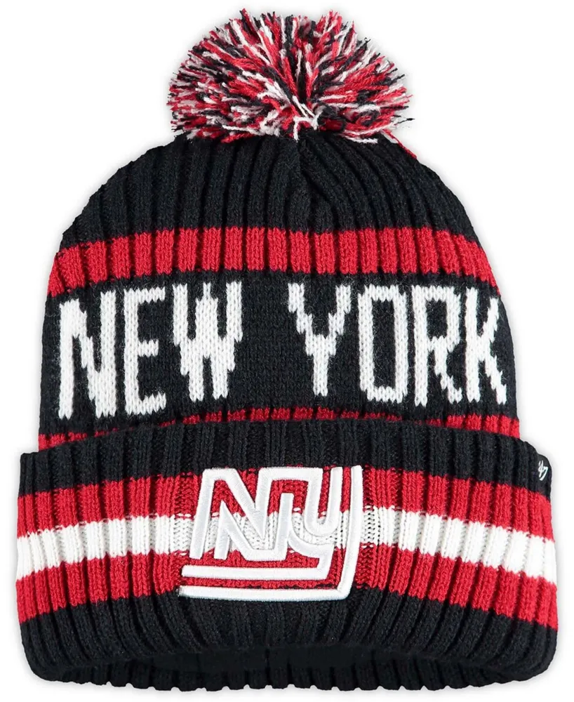 Men's Navy New York Giants Legacy Bering Cuffed Knit Hat with Pom