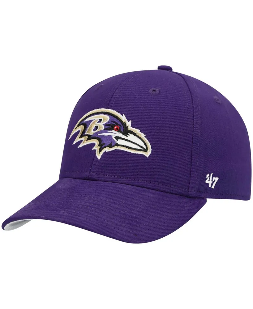 Baltimore Ravens Youth Jacquard Cuffed Knit Hat with Pom - Purple