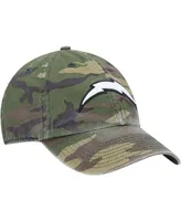 Men's Camo Los Angeles Chargers Woodland Clean Up Adjustable Hat