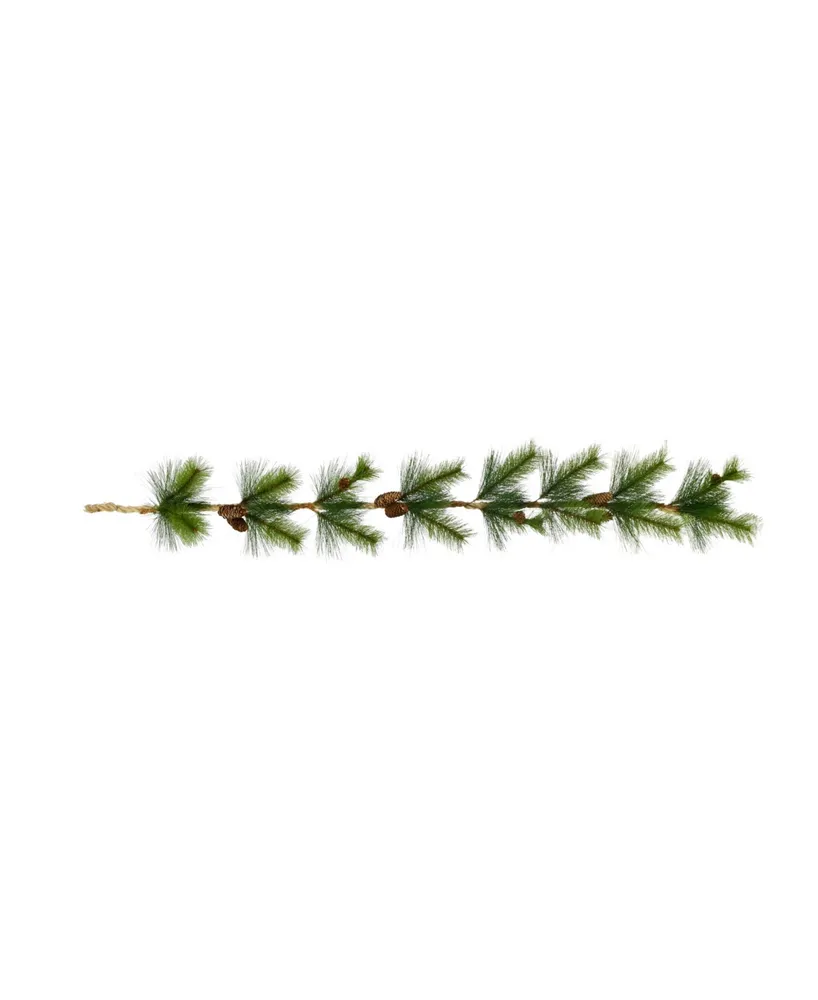 Kurt Adler 4' Needle Pine Rope Garland with Pinecones