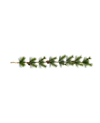 Kurt Adler 4' Needle Pine Rope Garland with Pinecones