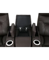 Jabarr 7-Pc. Beyond Leather Theater Seating with 3 Consoles, Created for Macy's
