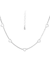 Giani Bernini Open Heart Chain Necklace, 16" + 2" extender, Created for Macy's