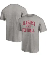 Men's Fanatics Heathered Gray Alabama Crimson Tide First Sprint Team T-shirt