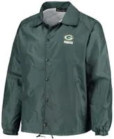 Men's Green Bay Packers Coaches Classic Raglan Full-Snap Windbreaker Jacket