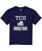 Big Boys and Girls Purple Tcu Horned Frogs Circling Team Jersey T-shirt