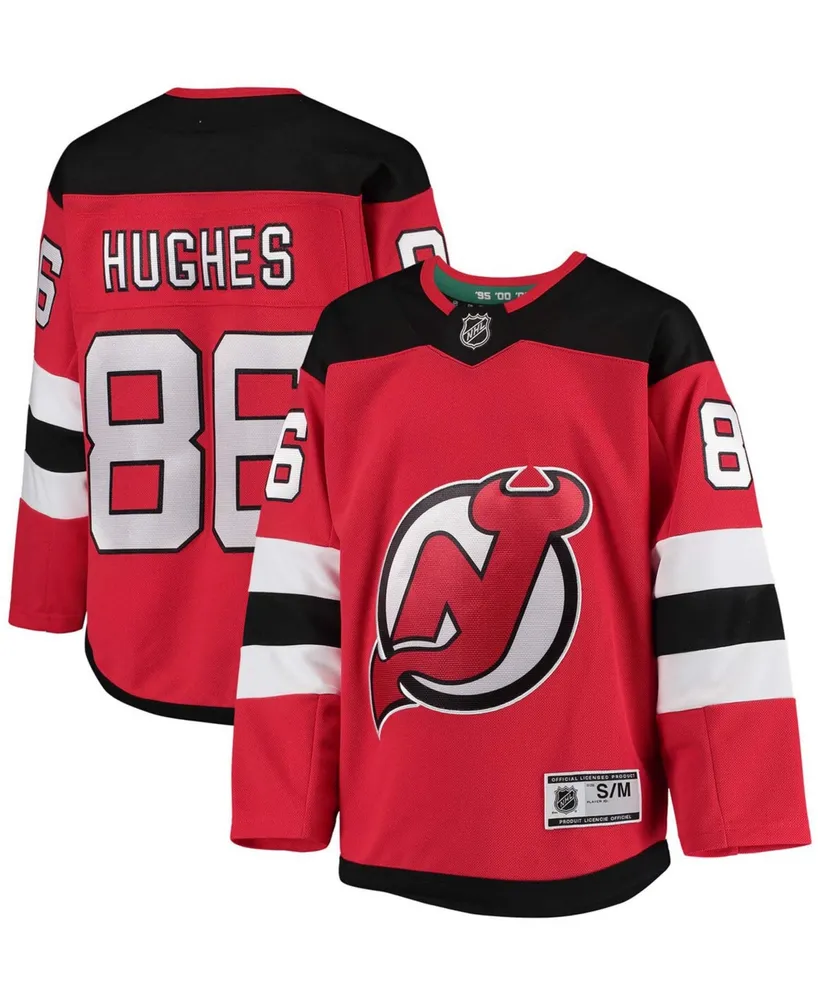 Big Boys and Girls Jack Hughes Red New Jersey Devils Home Premier Player Jersey