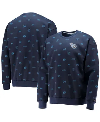 Men's Navy Tennessee Titans Reid Graphic Pullover Sweatshirt