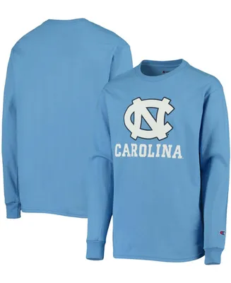 Big Boys and Girls Carolina Blue North Carolina Tar Heels Lockup Long Sleeve T-shirt