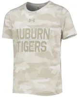 Big Boys and Girls Tan Auburn Tigers Camo Logo T-shirt