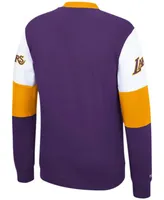 Men's Purple Los Angeles Lakers Perfect Season Fleece Pullover Sweatshirt