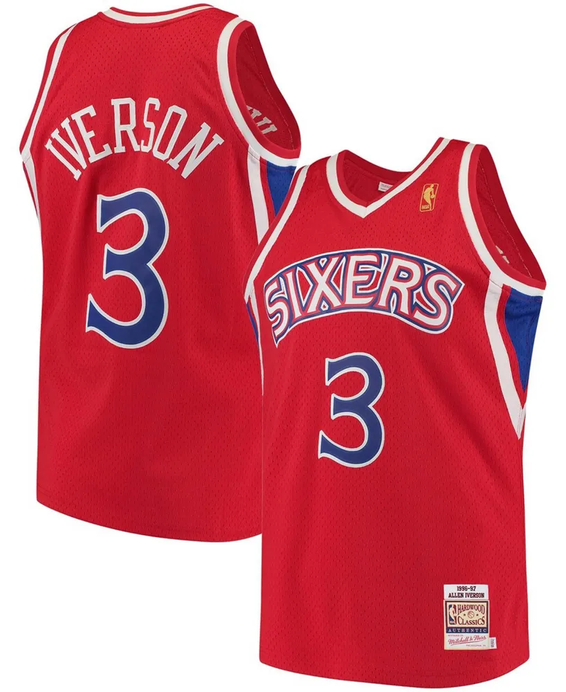 Men's Allen Iverson Philadelphia 76ers Hardwood Classics Authentic Jersey