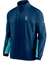 Men's Deep Sea Blue Seattle Kraken Authentic Pro Locker Room Rinkside Full-Zip Jacket