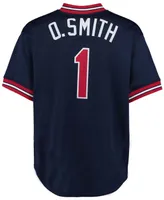 Men's Ozzie Smith Navy St. Louis Cardinals 1994 Authentic Cooperstown Collection Mesh Batting Practice Jersey