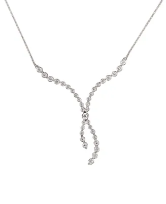 Diamond 18" Lariat Necklace (1/2 ct. t.w.) in Sterling Silver