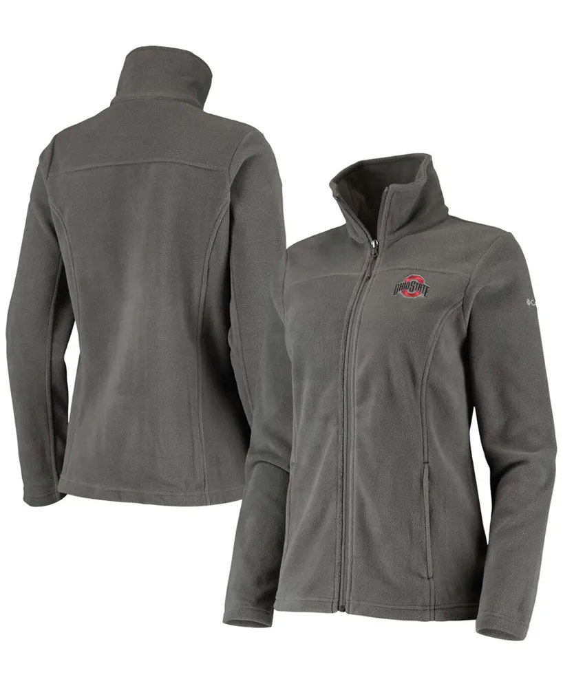 Women's Charcoal Ohio State Buckeyes Give Go Ii Fleece Full-Zip Jacket