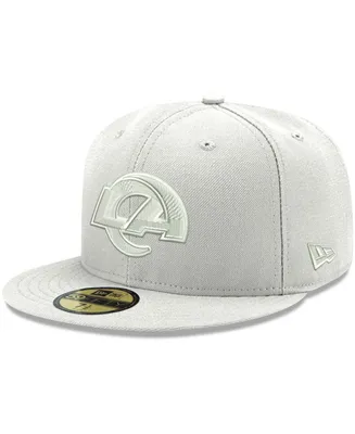 Men's Los Angeles Rams White on Primary Logo 59FIFTY Fitted Hat