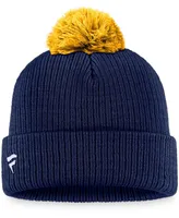 Men's Navy St. Louis Blues Team Cuffed Knit Hat with Pom