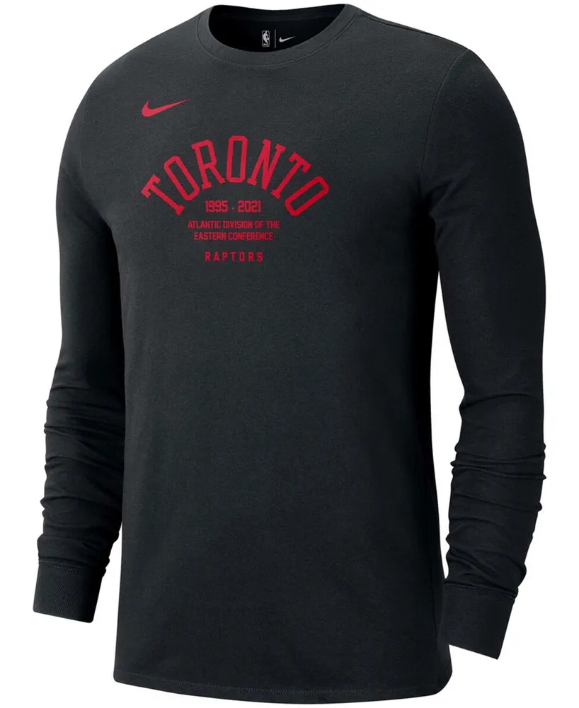 Men's Black Toronto Raptors 75th Anniversary Courtside Element Long Sleeve T-shirt