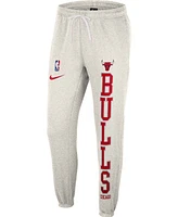 Men's Ash, Red Chicago Bulls 75Th Anniversary Courtside Fleece Pants