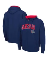 Men's Navy Gonzaga Bulldogs Arch Logo 3.0 Full-Zip Hoodie