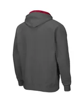 Men's Charcoal Indiana Hoosiers Arch Logo 3.0 Full-Zip Hoodie