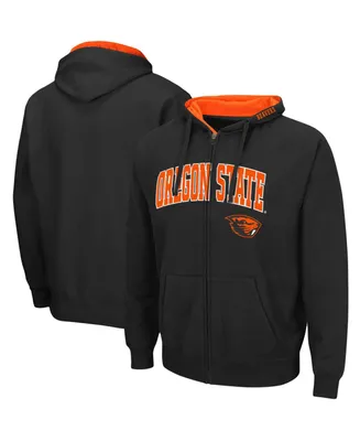 Men's Black Oregon State Beavers Arch Logo 3.0 Full-Zip Hoodie