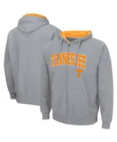 Men's Heathered Gray Tennessee Volunteers Arch Logo 3.0 Full-Zip Hoodie