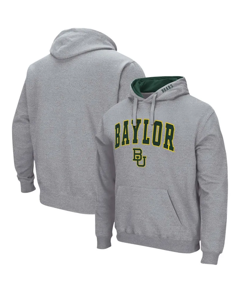 Men's Heathered Gray Baylor Bears Arch Logo 3.0 Pullover Hoodie