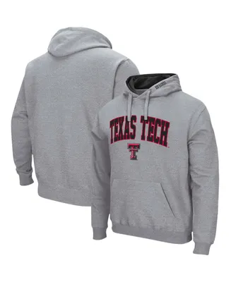 Men's Heathered Gray Texas Tech Red Raiders Arch Logo 3.0 Pullover Hoodie