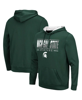 Colosseum Men's Michigan State Spartans Slash Stack 2.0 Pullover Hoodie