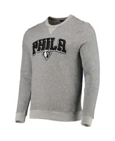 Men's Heathered Gray Philadelphia 76ers Marled French Terry Pullover Sweatshirt