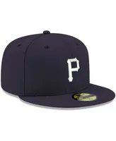 Men's Navy Pittsburgh Pirates Logo White 59FIFTY Fitted Hat