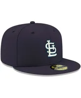 Men's Navy St. Louis Cardinals Logo White 59FIFTY Fitted Hat