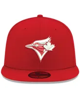 Men's Red Toronto Blue Jays Logo White 59FIFTY Fitted Hat