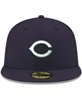 Men's Navy Cincinnati Reds Logo White 59FIFTY Fitted Hat