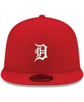 Men's Red Detroit Tigers Logo White 59FIFTY Fitted Hat