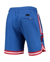 Men's Blue Detroit Pistons Chenille Shorts