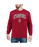Colosseum Men's Stanford Cardinal Arch & Logo Crew Neck Sweatshirt