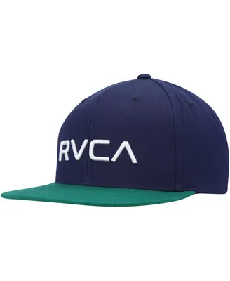Men's Navy and Green Logo Twill Ii Snapback Hat