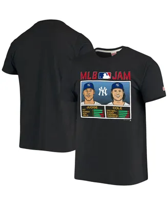 Men's Gerrit Cole Aaron Judge Heathered Charcoal New York Yankees Mlb Jam Player Tri-Blend T-shirt
