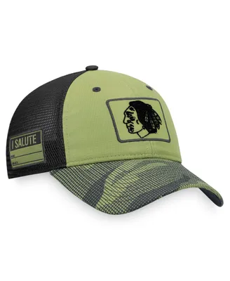 Men's Camo and Black Chicago Blackhawks Military Appreciation Snapback Hat